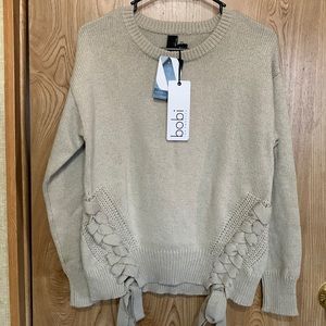 NWT super soft, Bobi XSmall Tan long sleeve sweater.